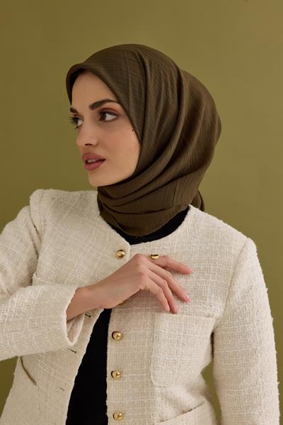 Soft Krinkıl Eşarp Yosun Yeşili