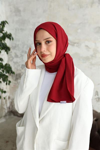 Soft Krinkıl Şal Kızıl