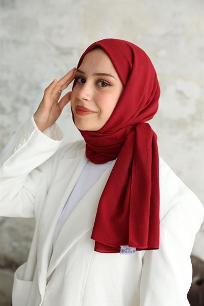 Soft Krinkıl Şal Kızıl