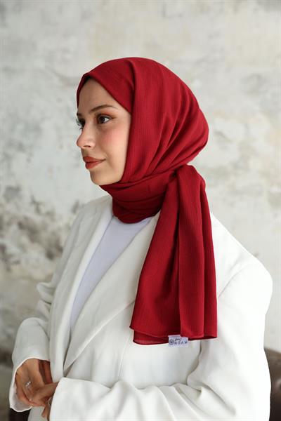 Soft Krinkıl Şal Kızıl