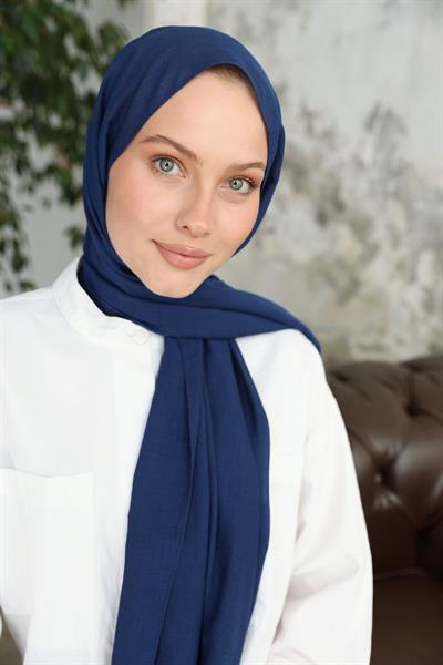 Soft Krinkıl Şal Lacivert
