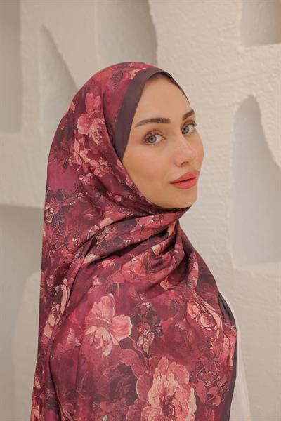 Tulip Desenli Pamuk Şal Karmen