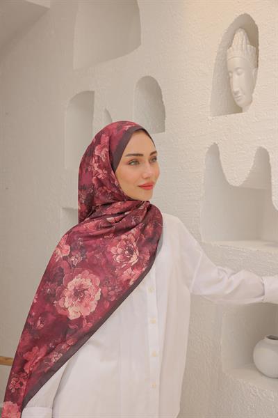 Tulip Desenli Pamuk Şal Karmen