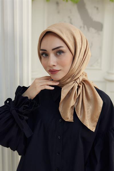 Valeria Desen İpeksi Jakar Eşarp Altın