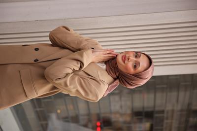 Valeria Desen İpeksi Jakar Eşarp Soğuk Kahve