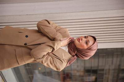 Valeria Desen İpeksi Jakar Eşarp Soğuk Kahve