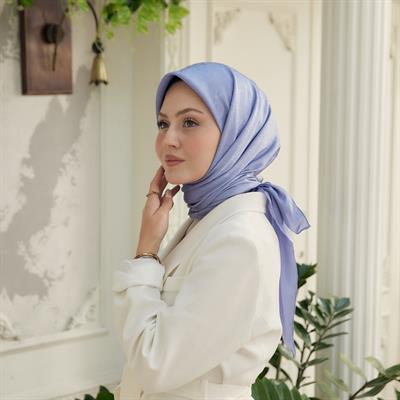 Valeria Desen İpeksi Jakar Eşarp Leylak