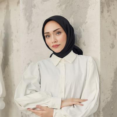 Valeria Desen İpeksi Jakar Eşarp Siyah