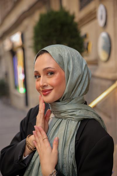 Valeria Desen Jakar Şal Su Yeşili