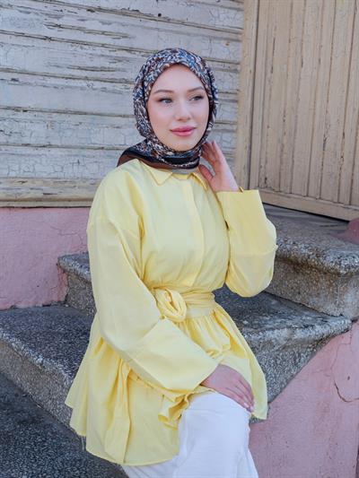 Vintage Desen Eşarp Acı Kahve