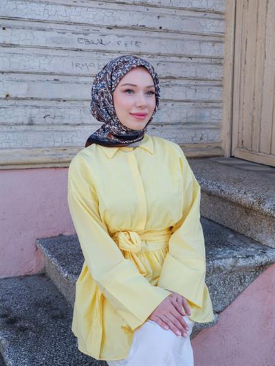Vintage Desen Eşarp Acı Kahve