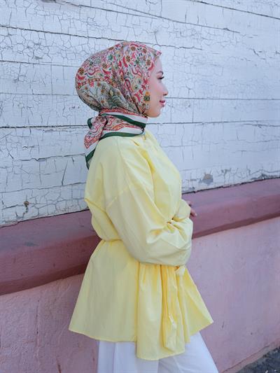 Vintage Desen Eşarp Kiremit