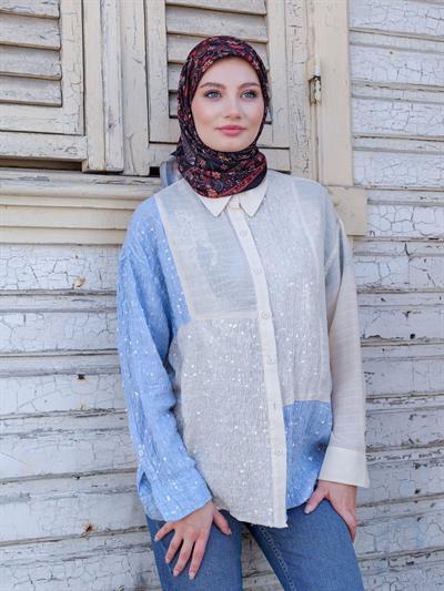 Vintage Desen Eşarp Kırmızı