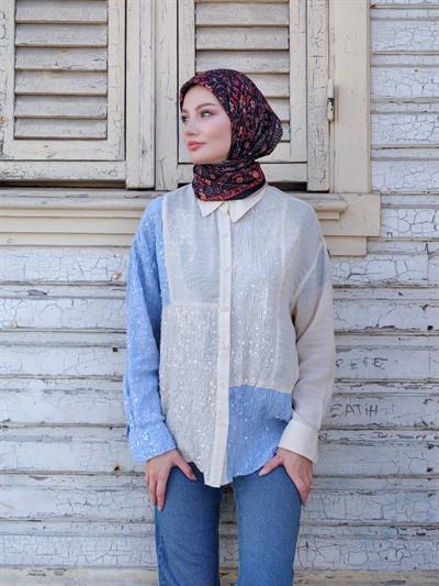 Vintage Desen Eşarp Kırmızı