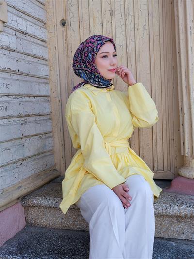 Vintage Desen Eşarp Küpe Çiçeği 