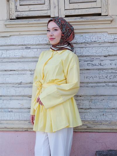 Vintage Desen Eşarp Mint