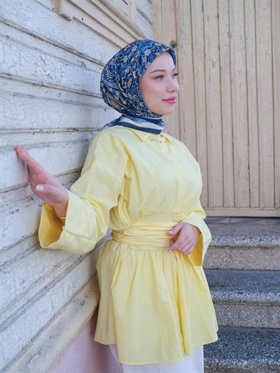 Vintage Desen Eşarp Okyanus