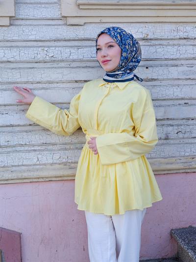 Vintage Desen Eşarp Okyanus