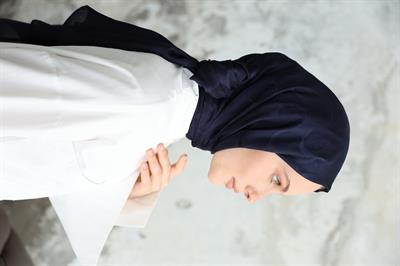 Violet Desen Jakar Şal Lacivert