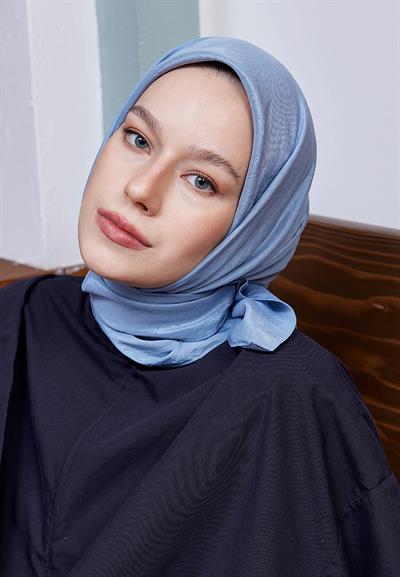 Vual Kraş Eşarp Gök Mavi