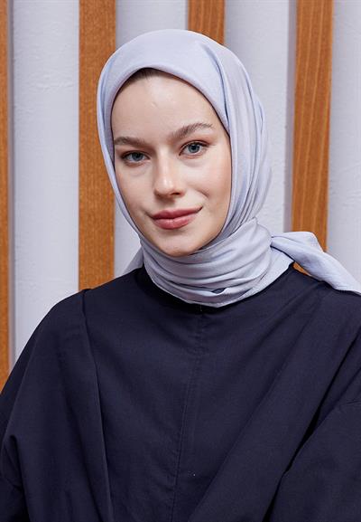 Vual Kraş Eşarp Gümüş Gri