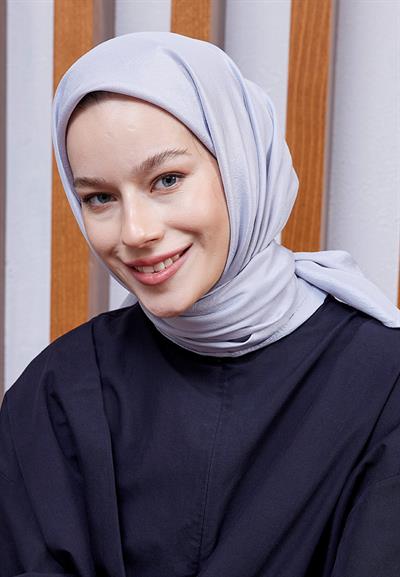 Vual Kraş Eşarp Gümüş Gri