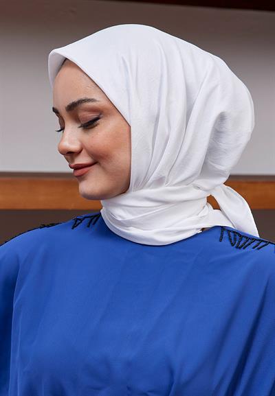 Vual Kraş Eşarp İnci Beyaz