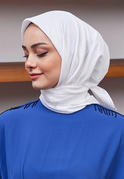 Vual Kraş Eşarp İnci Beyaz