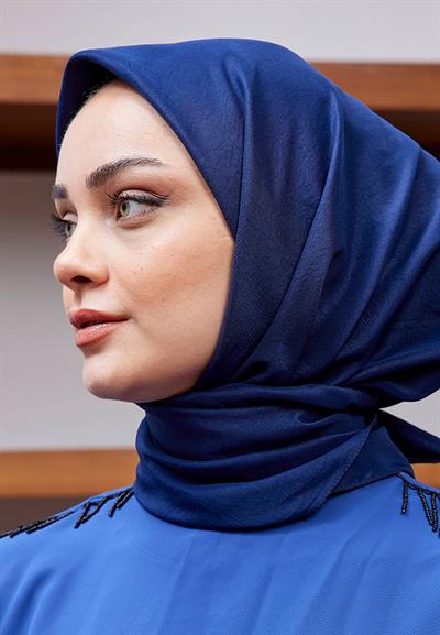 Vual Kraş Eşarp Lacivert