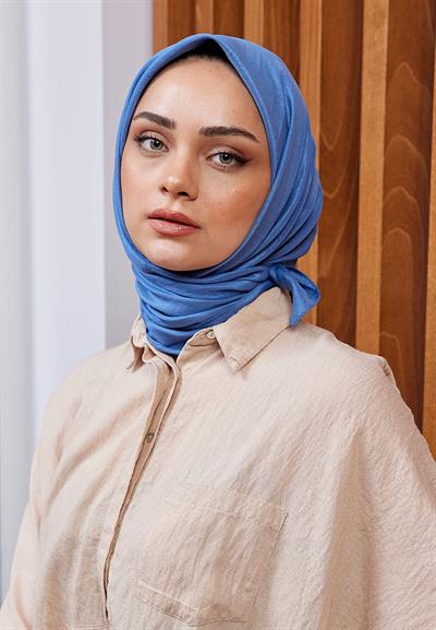 Vual Kraş Eşarp Mavi