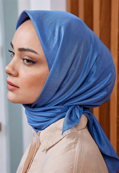 Vual Kraş Eşarp Mavi