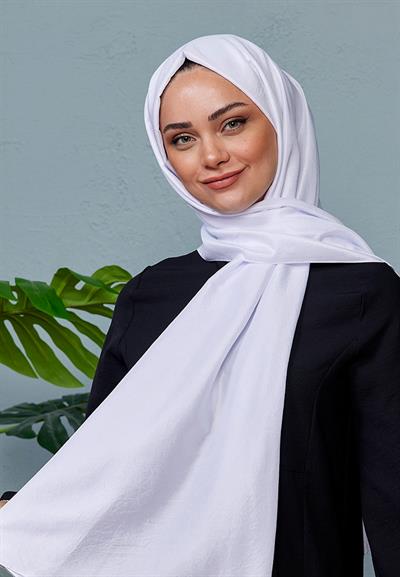 Vual Kraş Şal Çiğ Beyaz