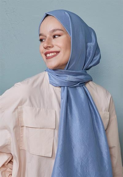 Vual Kraş Şal Gök Mavi