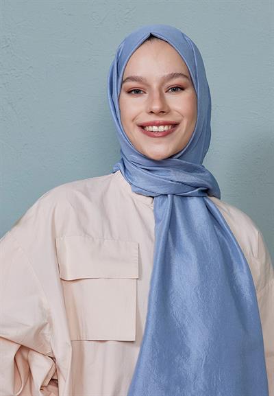 Vual Kraş Şal Gök Mavi