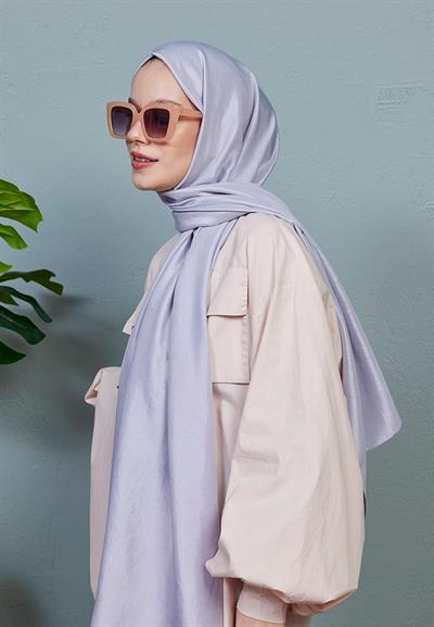 Vual Kraş Şal Gümüş Gri