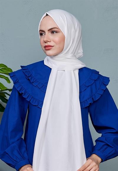 Vual Kraş Şal İnci Beyaz