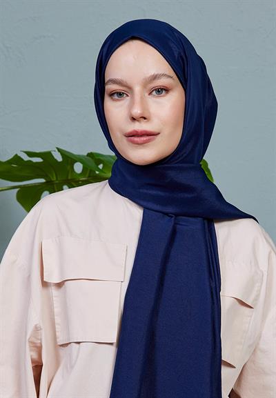 Vual Kraş Şal Lacivert