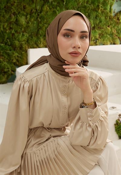 Vual Kraş Şal Soft Kahve