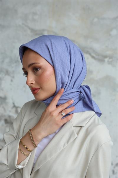 Yıldız Desen Jakar Eşarp Serisi Leylak