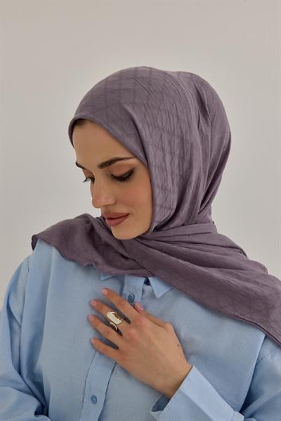 Yonca Desen Kraş Jakar Şal Menekşe