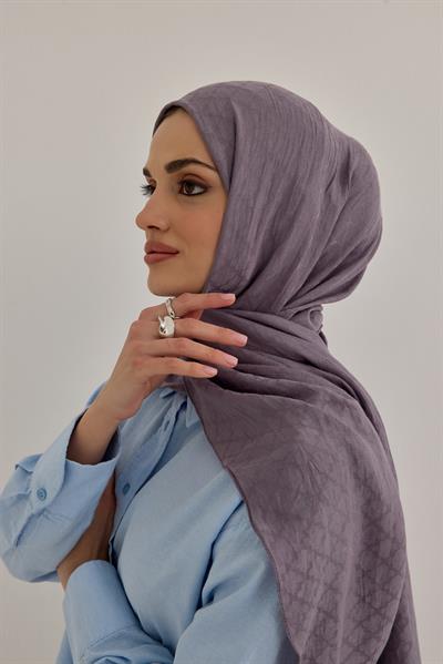 Yonca Desen Kraş Jakar Şal Menekşe
