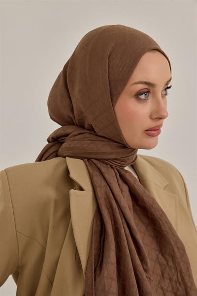 Yonca Desen Kraş Jakar Şal Mocha