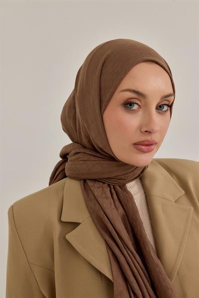 Yonca Desen Kraş Jakar Şal Mocha