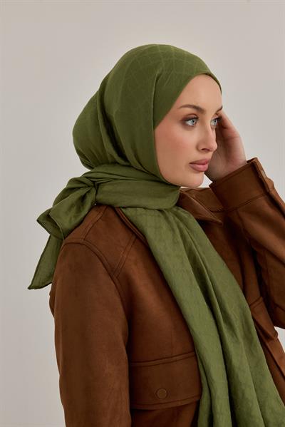 Yonca Desen Kraş Jakar Şal Yeşil