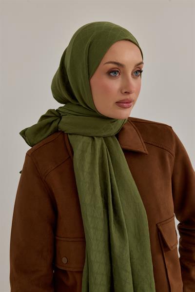 Yonca Desen Kraş Jakar Şal Yeşil