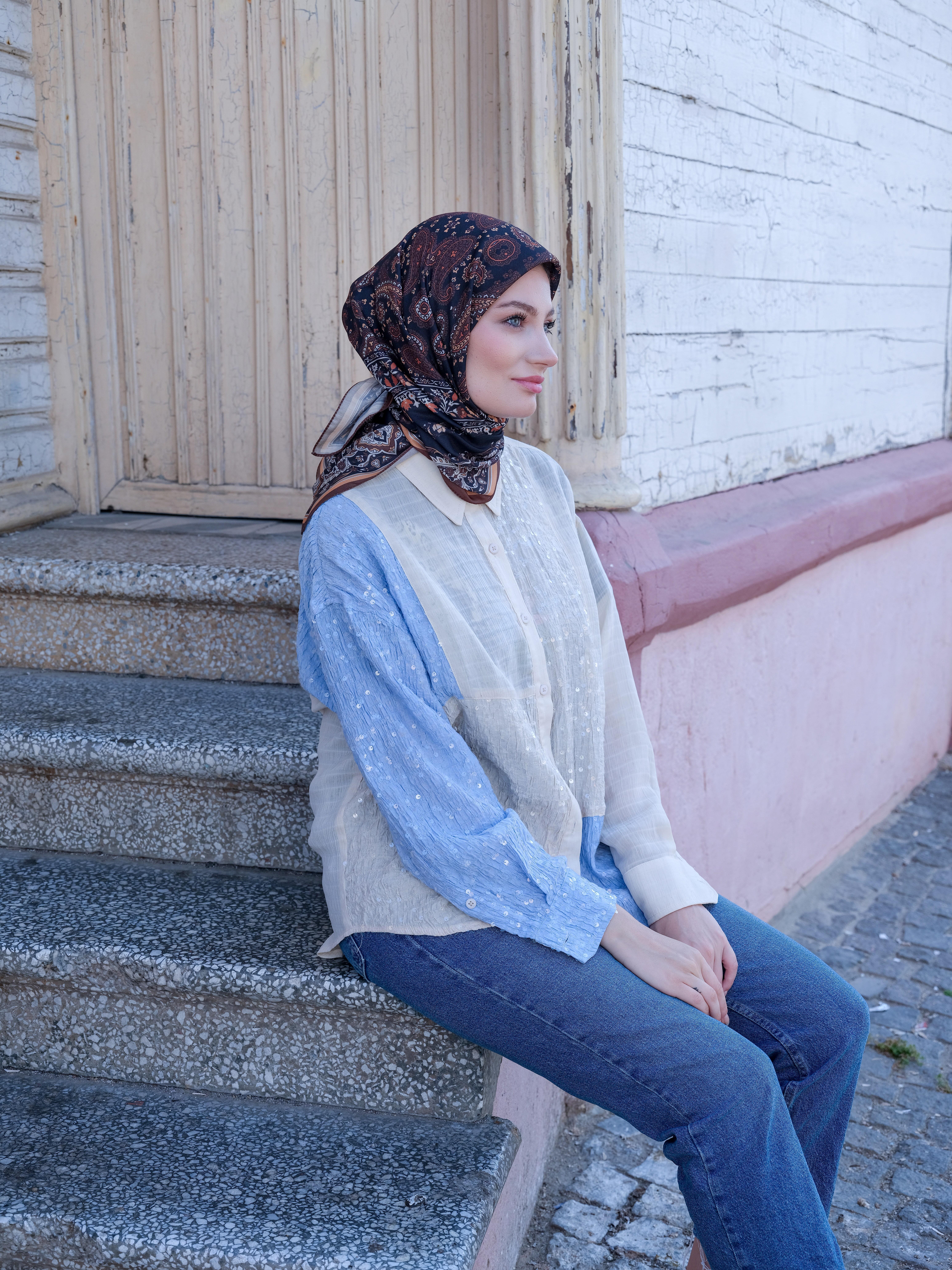 Charlotte Desen Eşarp Somon