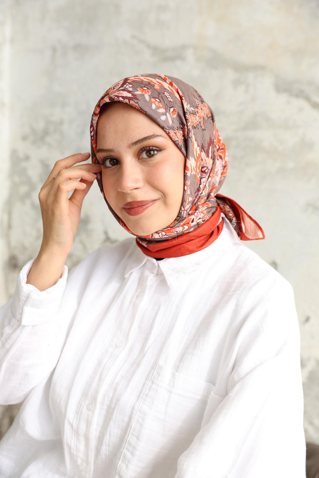 Etro Desen Bambu Kraş Eşarp Kiremit