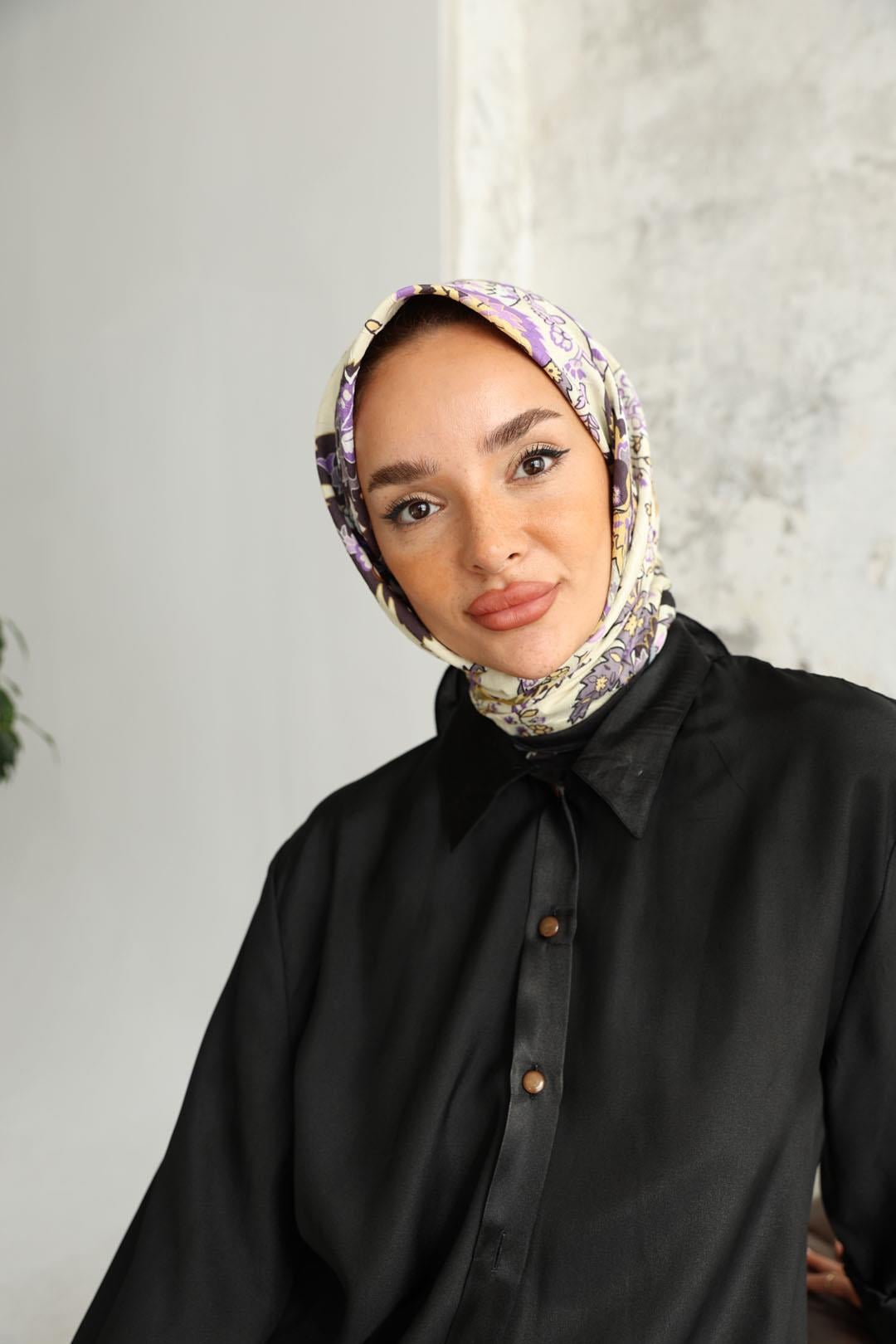 Etro Desen Bambu Kraş Eşarp Lila