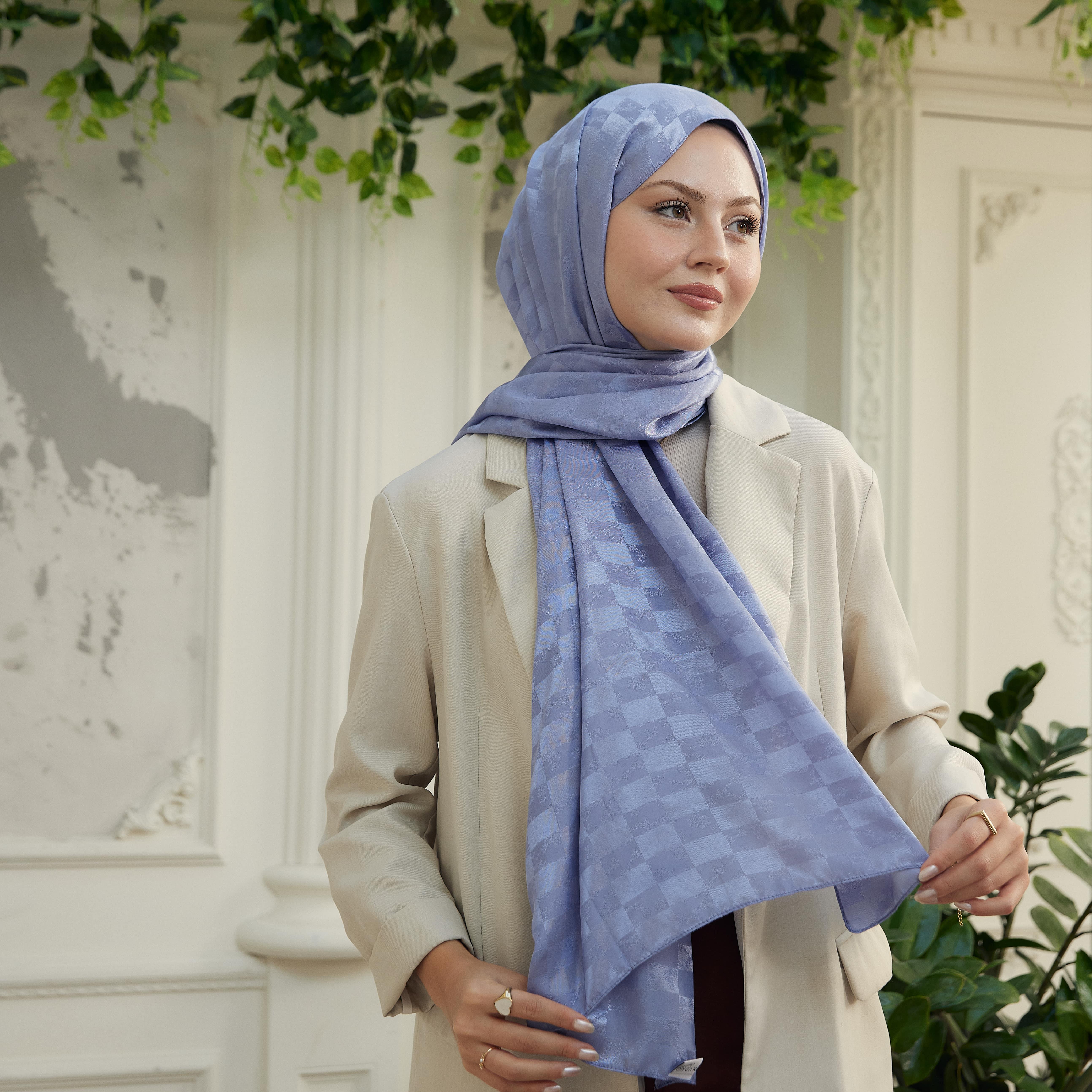 Ivory Desen İpeksi Jakar Şal Leylak