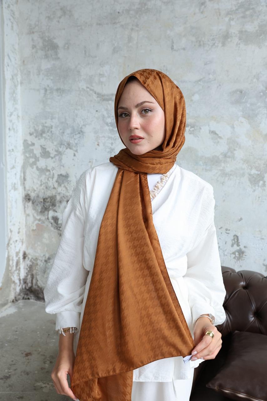 Kazayağı Jakar Şal Karamel